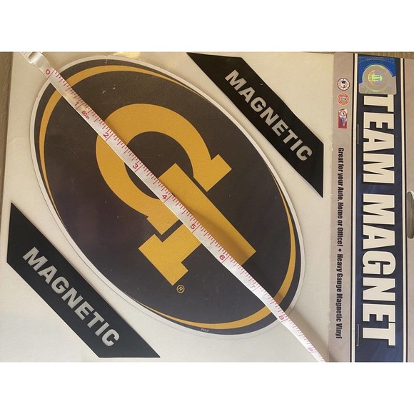Georgia Tech Yellow Jackets Magnet Heavy Gauge Vinyl Auto Magnet 8 inch NEW - Picture 2 of 3